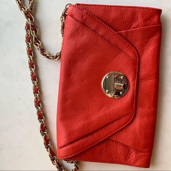 Elliott Lucca Handbags - Elliott Lucca Red Envelope Clutch/Shoulder Bag